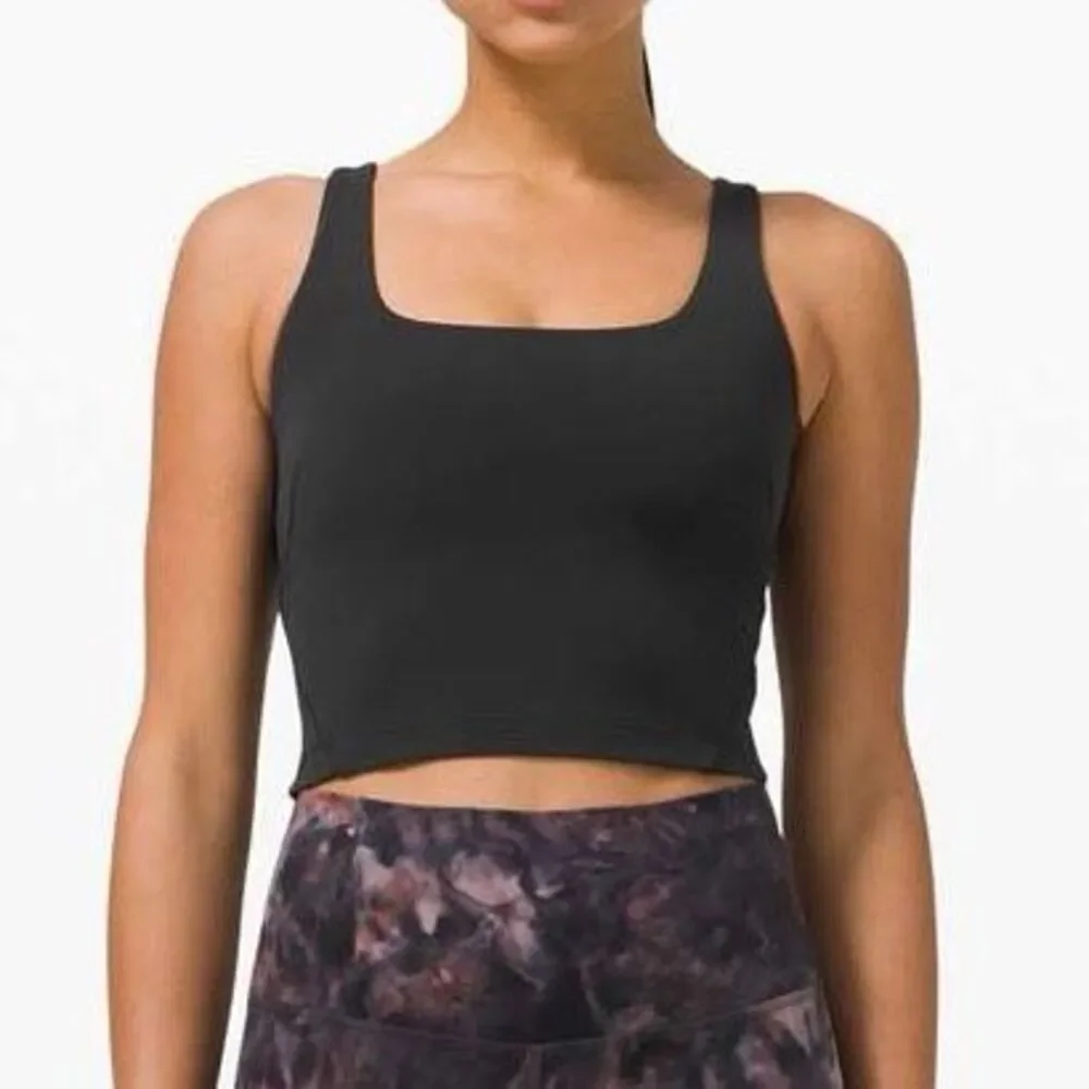 Lululemon Nulu Fold Tight Crop Yoga Tank Black